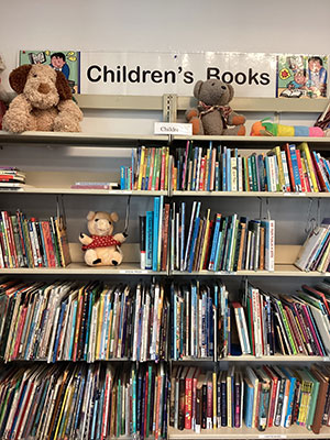 Children’s books are available (fiction and non fiction) from toddler to grade 5.